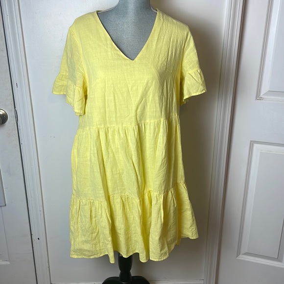 Yellow Ruffle Dress - Picture 1 of 6
